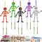 36 Pack Skeleton Wind Chime Kit for Kids Make You Own Skeleton Wind